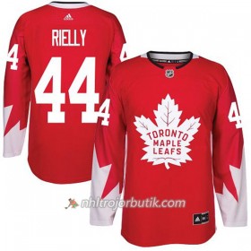 Män Ishockey Toronto Maple Leafs Tröja Morgan Rielly 44 Adidas 2017-2018 Röd Alternate Authentic